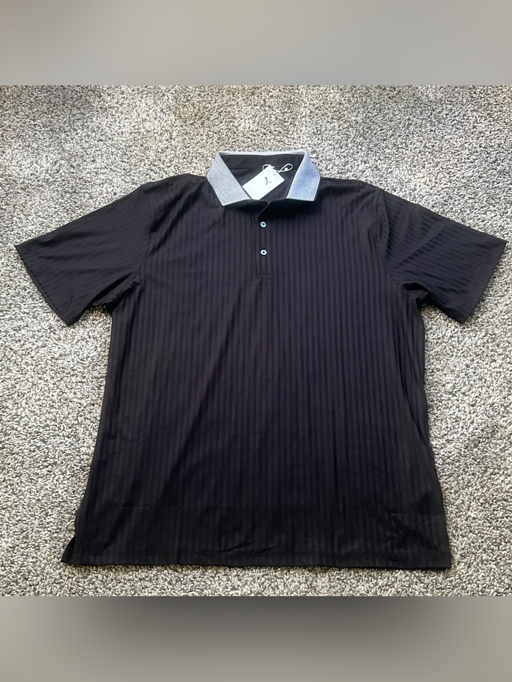 Puma MATTR Men’s Polo Golf Stripe Ruby Shimmer Black Men’s Size XL 632200-02